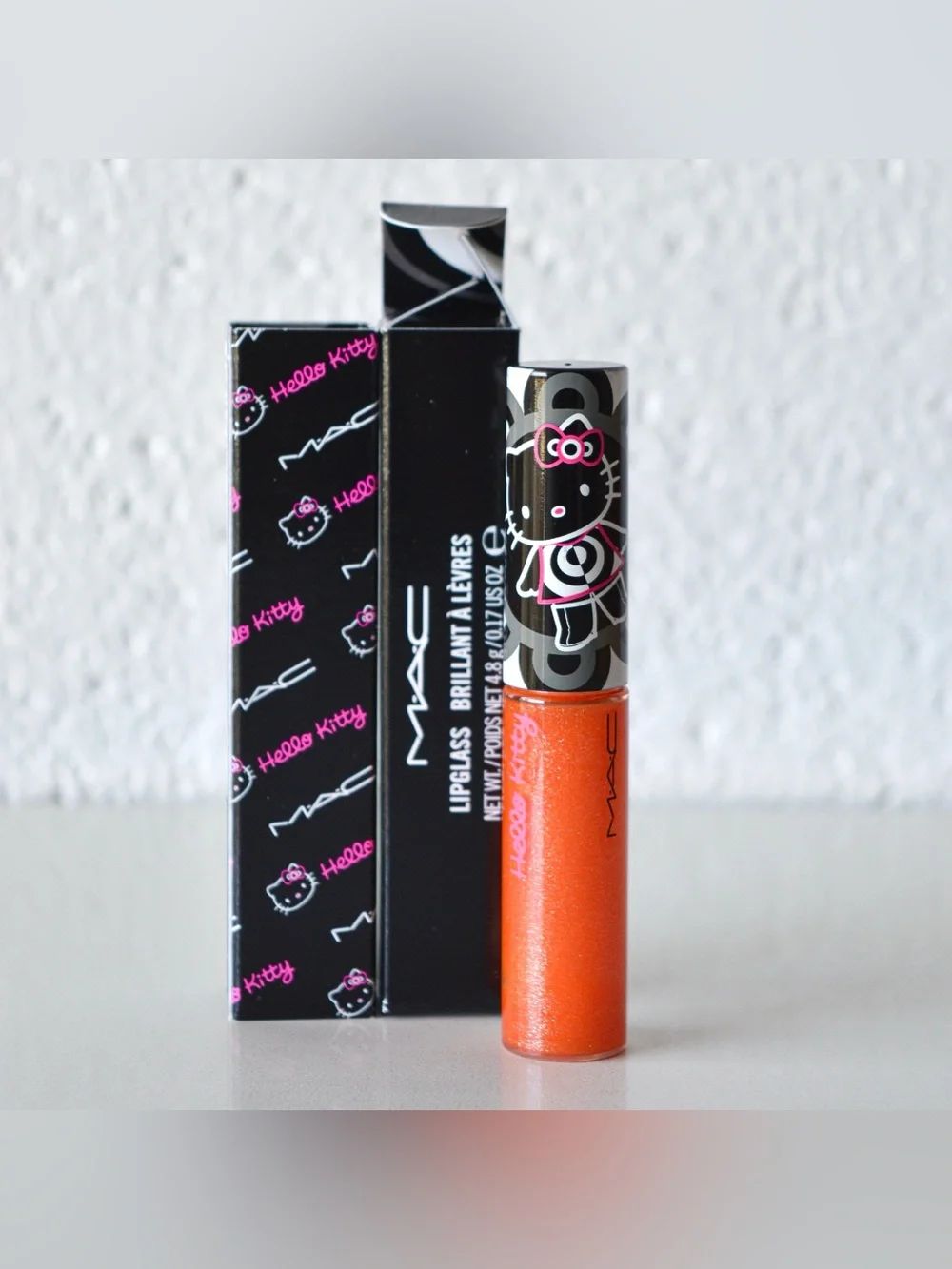MAC Cosmetics x Hello Kitty Lipglass *NICE TO BE NICE* Pearl Tangerine BNIB